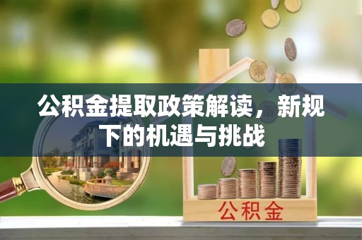 清丰公积金提取政策解读，新规下的机遇与挑战